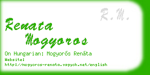 renata mogyoros business card