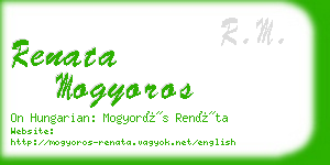 renata mogyoros business card